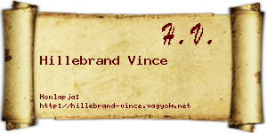 Hillebrand Vince névjegykártya